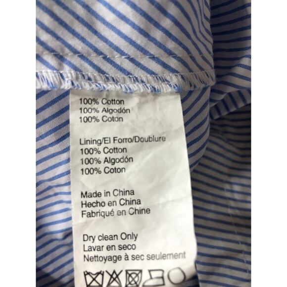 Jason Wu Apron Dress Sleeveless Fit & Flare Striped Blue & White 0 - Picture 8 of 9